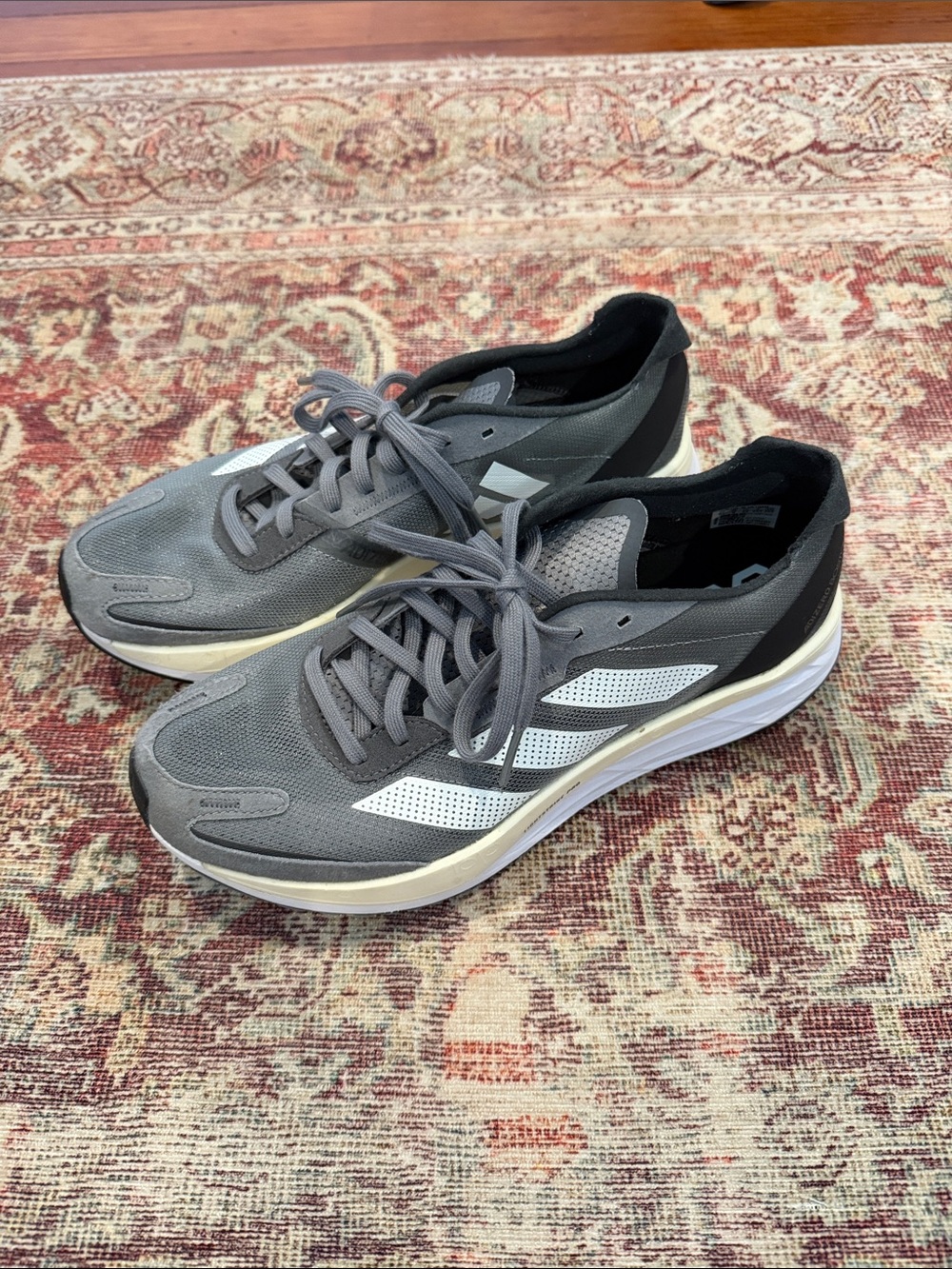 adidas Women's Gray and White Athletic Running Shoes